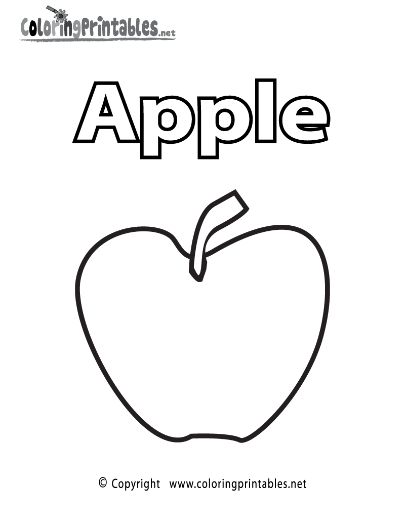 a for apple coloring pages