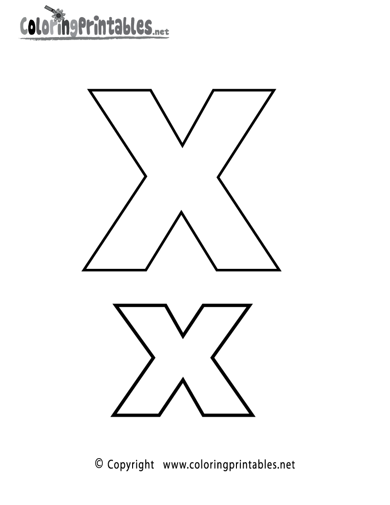 alphabet letter x coloring page a free english coloring printable