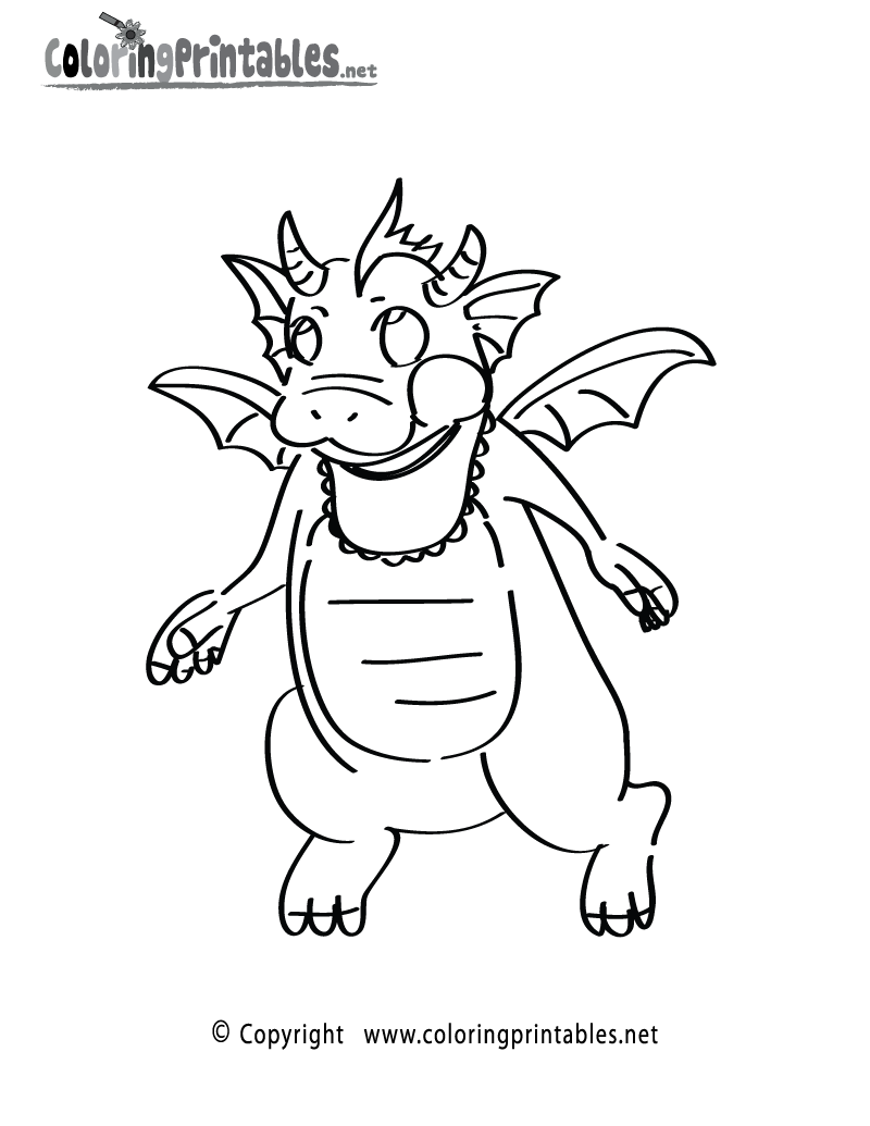 Download Dragon Baby Coloring Page - A Free Fantasy Coloring Printable