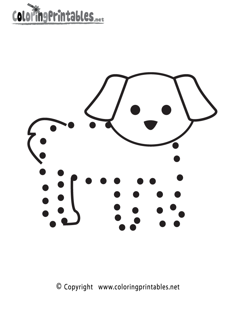 Dog Connect the Dots Activity Printable.