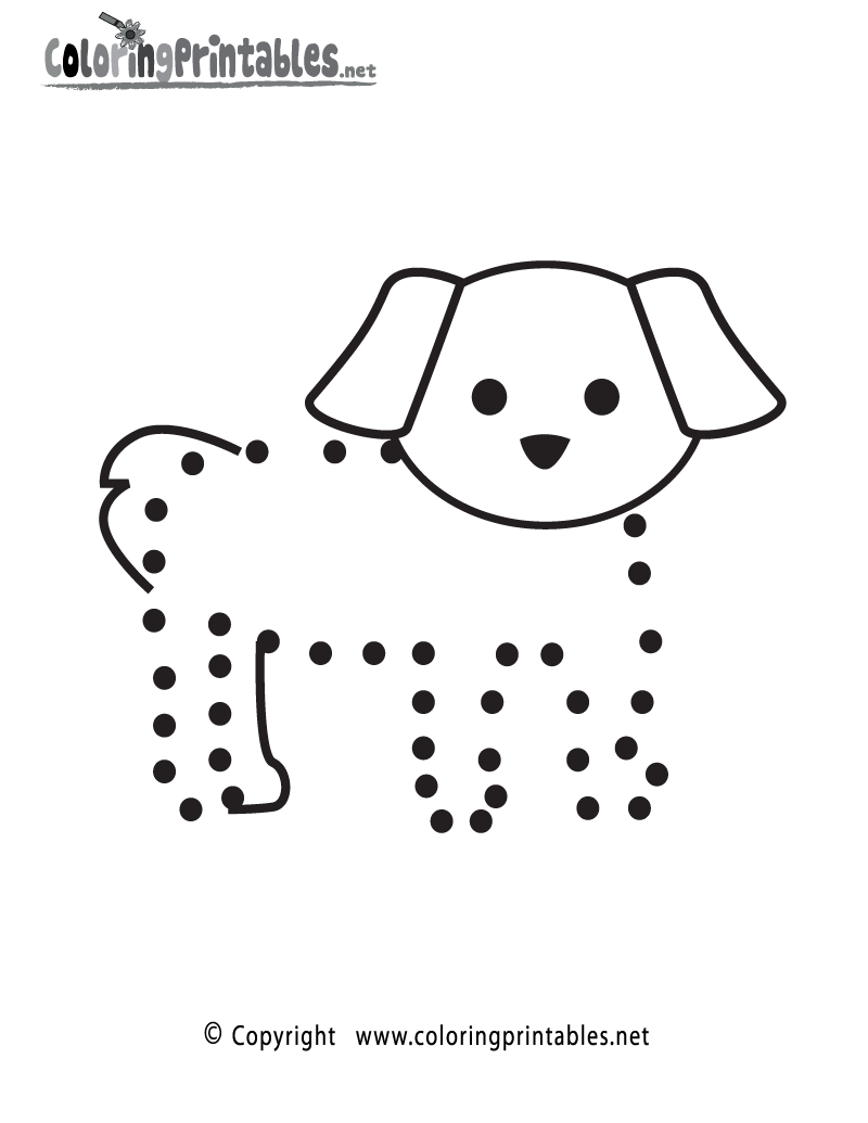 Dog Connect the Dots Printable.