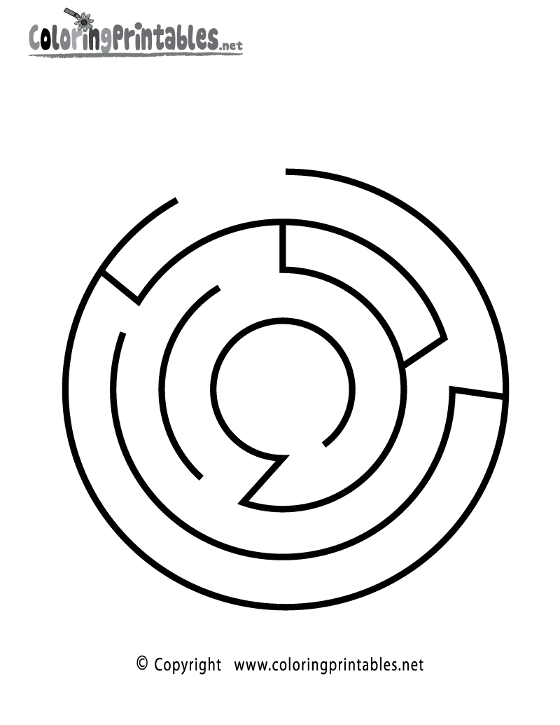 Maze Coloring Page Printable.