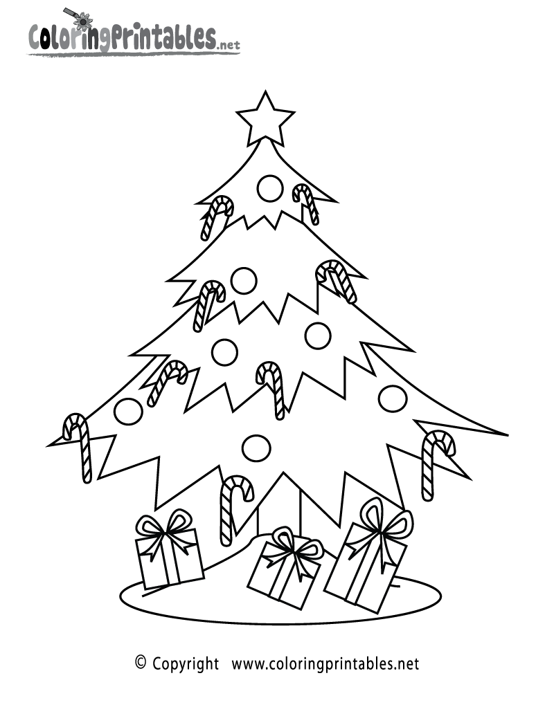 Christmas Tree Coloring Page - A Free Holiday Coloring Printable