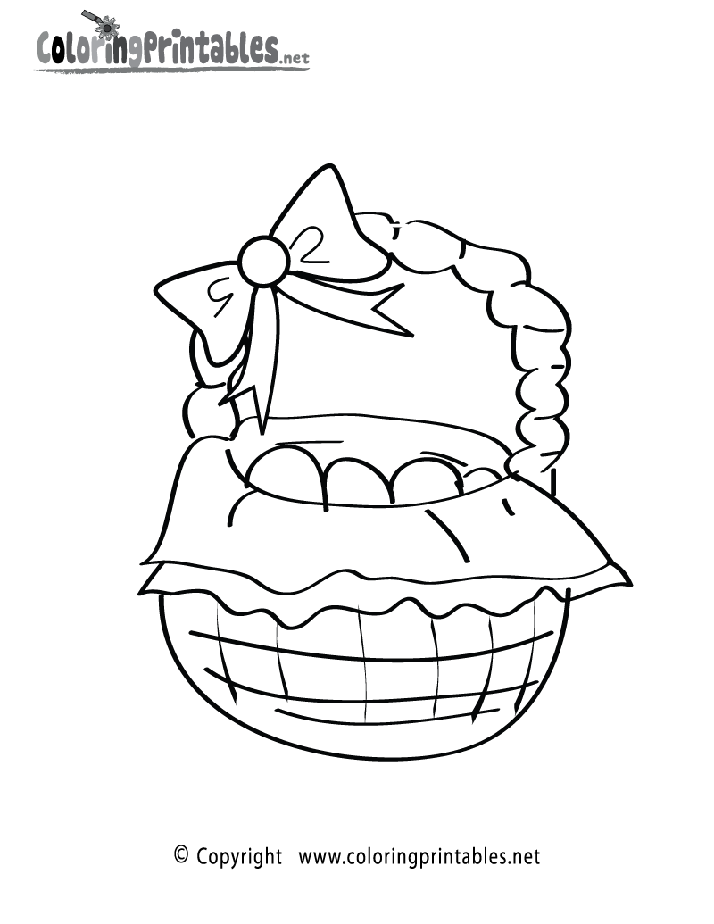 Easter Basket Coloring Page A Free Holiday Coloring Printable