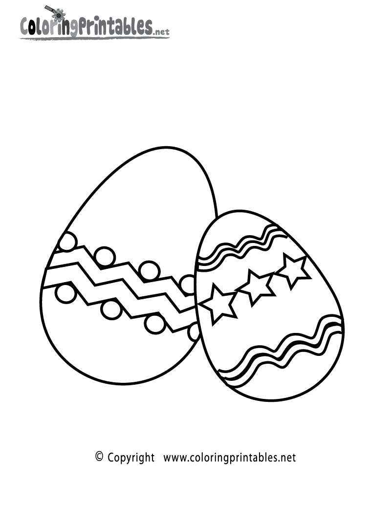 Easter Egg Coloring Page Printable.
