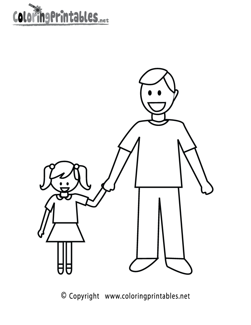 Father's Day Coloring Page Printable.