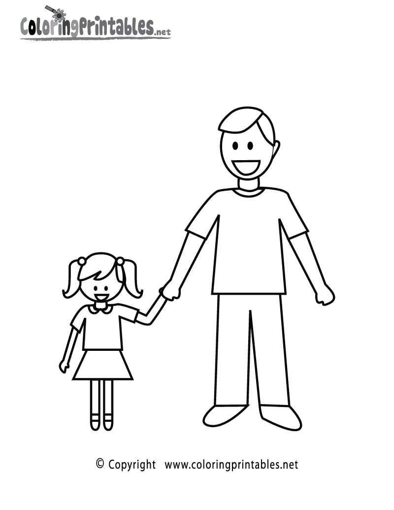 Father's Day Coloring Page - A Free Holiday Coloring Printable