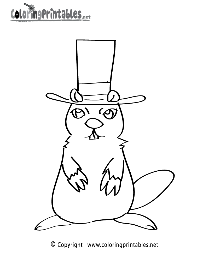 Groundhog Day Coloring Page A Free Holiday Coloring Printable