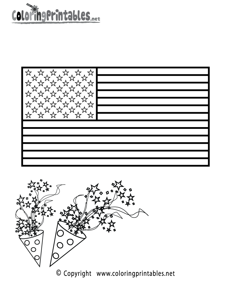 Independence Day Coloring Page Printable.