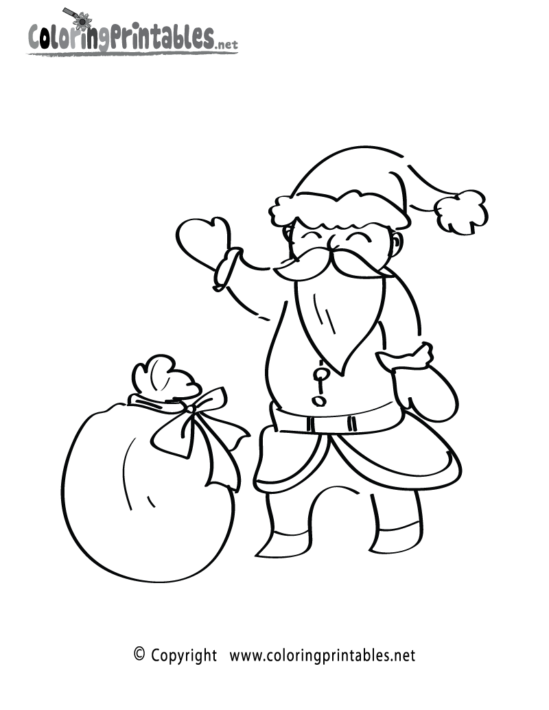 Santa Claus Coloring Page Printable.