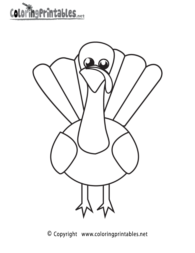 Thanksgiving Turkey Coloring Page Printable.