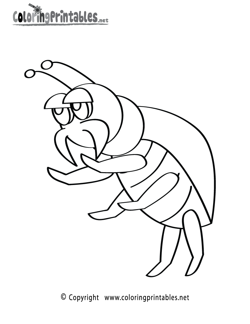 Bug Coloring Page Printable.