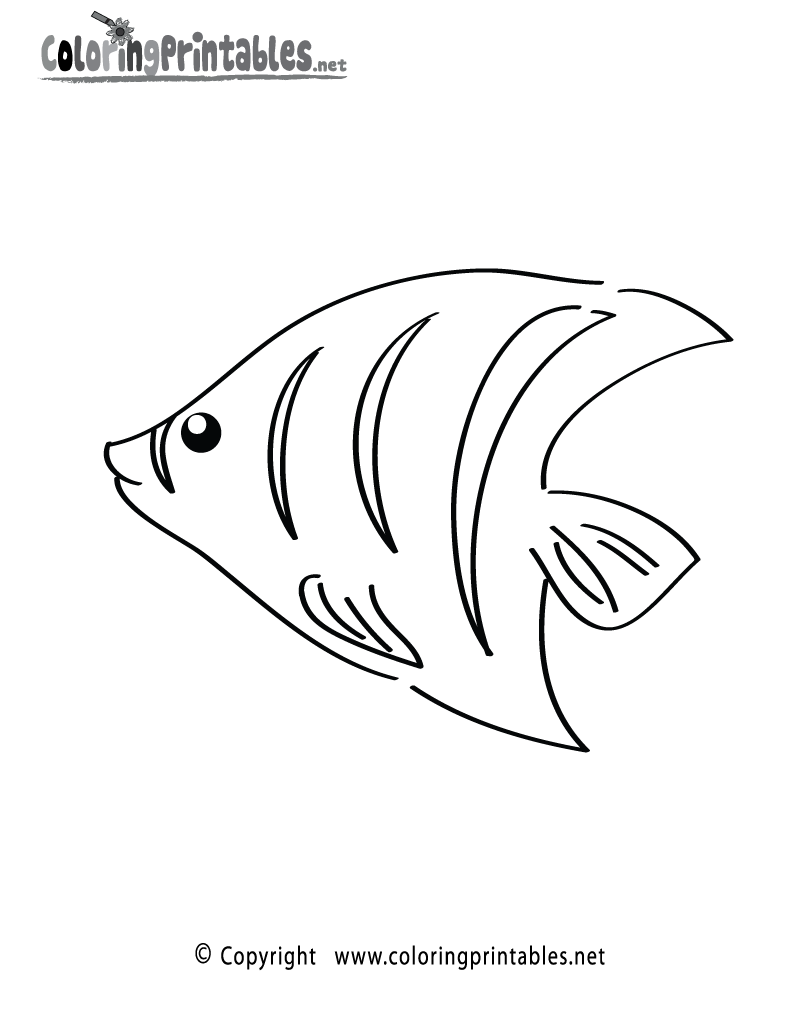 Tropical Fish Coloring Page Printable.
