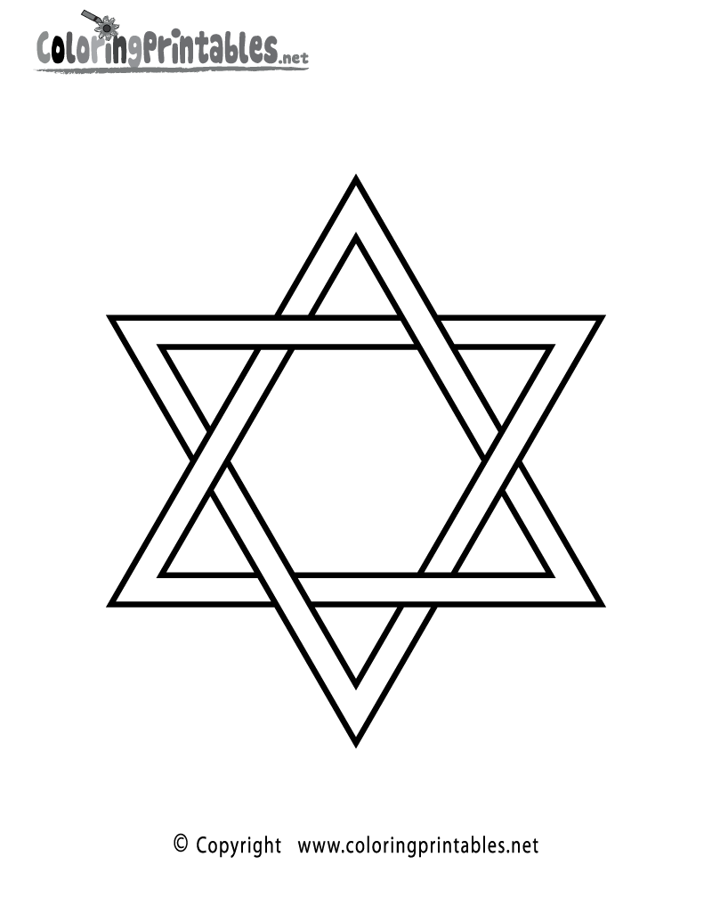 Free Printable Jewish Star Coloring Page Free Printable Jewish Star Coloring Page