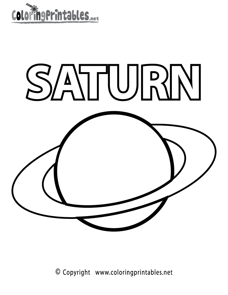 Saturn Coloring Page Printable.