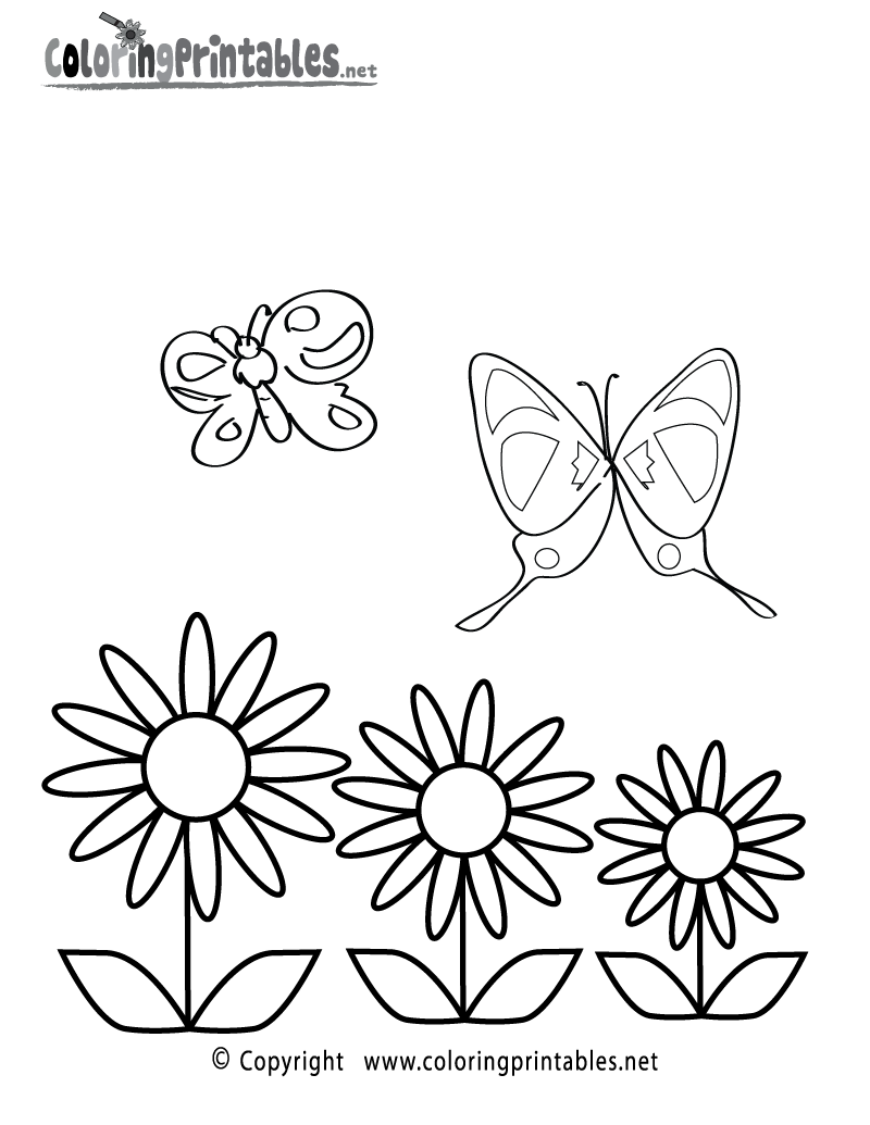 Download Spring Butterflies Coloring Page - A Free Seasonal ...