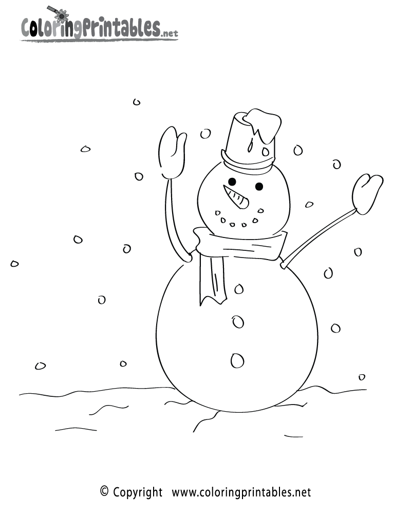 Winter Coloring Page Printable.