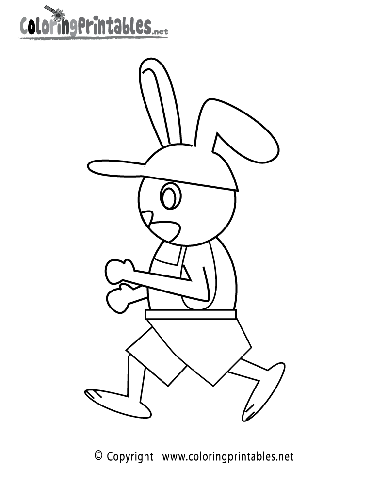 Running Coloring Page Printable.