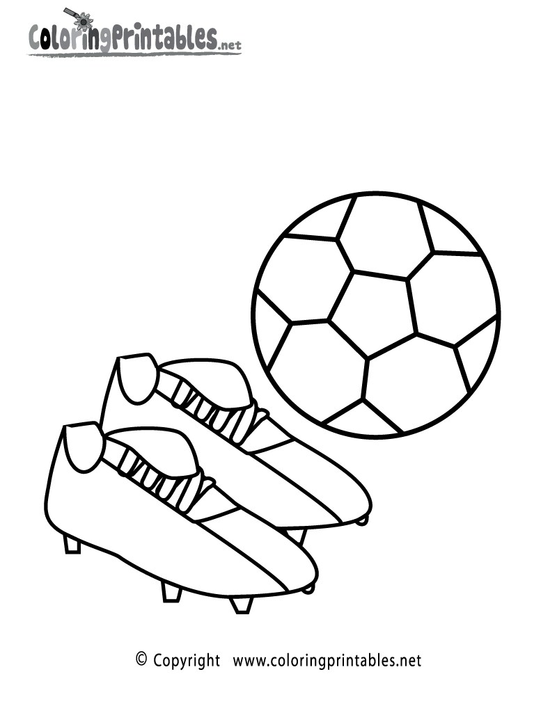 Soccer Ball Coloring Page - A Free Sports Coloring Printable