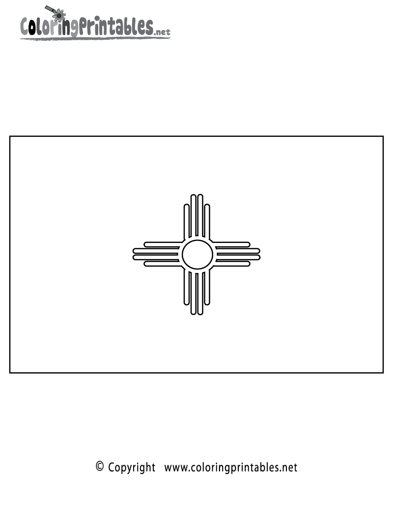 flag of mexico coloring pages for kids