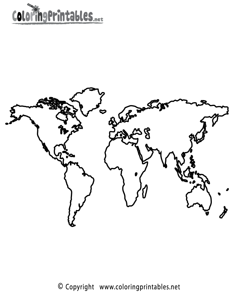 world map coloring page a free travel coloring printable