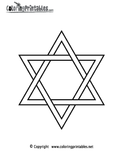 Jewish Star Coloring Page