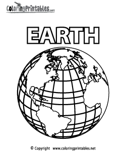 Planet Earth Coloring Page