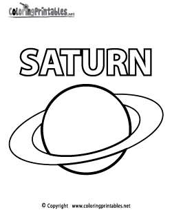 Saturn Coloring Page