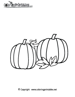 Autumn Pumpkins Coloring Page