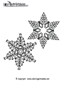 Snowflakes coloring page