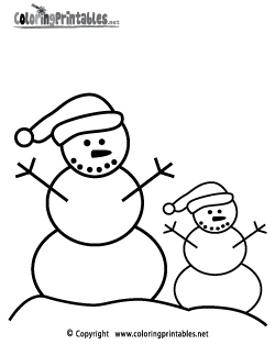 Snowmen Coloring Page