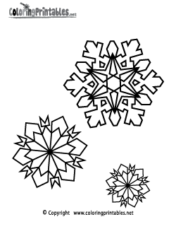 Winter Snowflakes Coloring Page