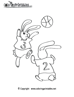 Basketball Game Coloring Page