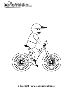 Bike Riding Coloring Page