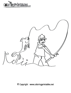 Fishing Coloring Page