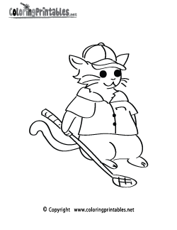 Golfer Coloring Page