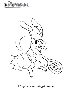 Playing Tennis Coloring Page