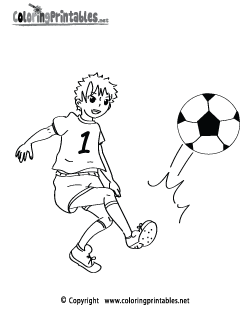 Soccer Game Coloring Page