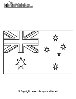 Australia Flag Coloring Page
