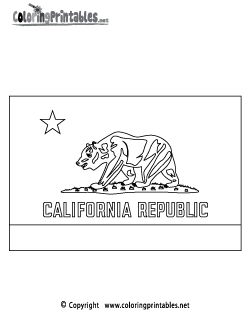 California Flag Coloring Page