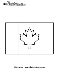 Canada Flag Coloring Page