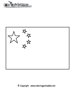 China Flag Coloring Page