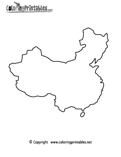 China Map Coloring Page