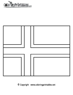 Norway Flag Coloring Page