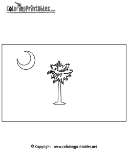 South Carolina Flag Coloring Page