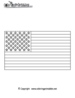 USA Flag Coloring Page